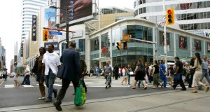 Pedestrians crossing